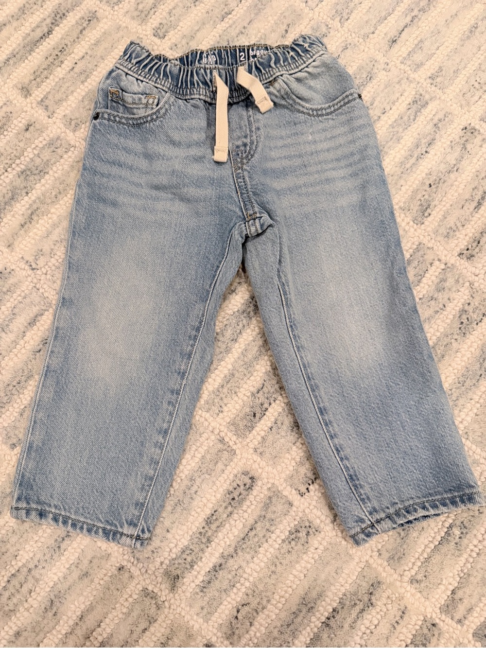 GAP Light Wash Elastic Waist Kids Jeans
